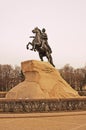 Architecture of Saint-Petersburg, Russia. Saint-Petersburg, Russia. Bronze horseman monument Royalty Free Stock Photo